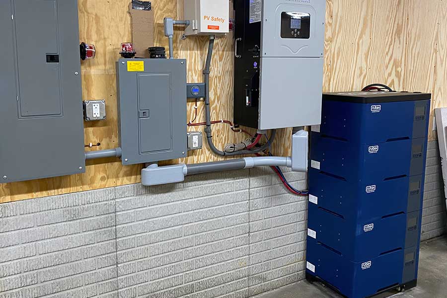 In home grid tied hybrid solar systems
