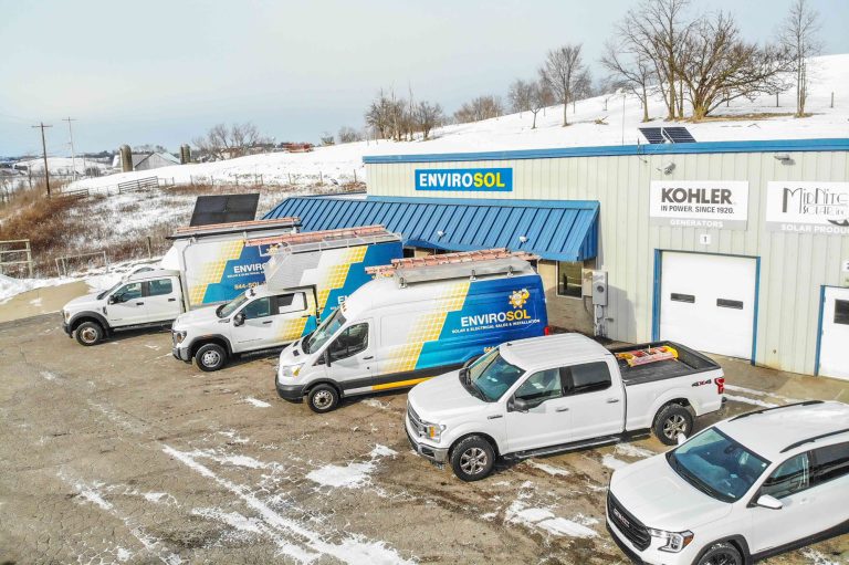 Envirosol storefront and vehicle lineup